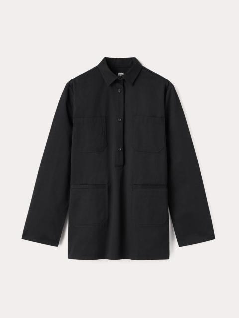 Cotton-twill pocket shirt black