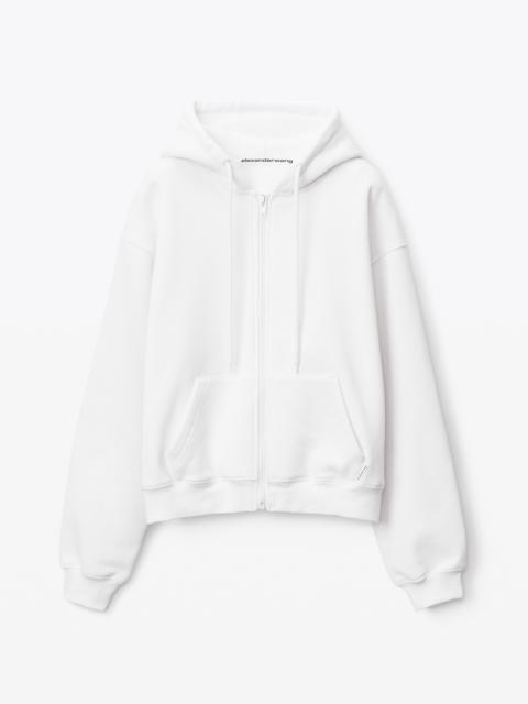 Alexander Wang ZIP HOODIE IN DENSE FLEECE