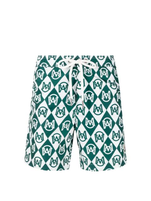 monogram-print swim shorts