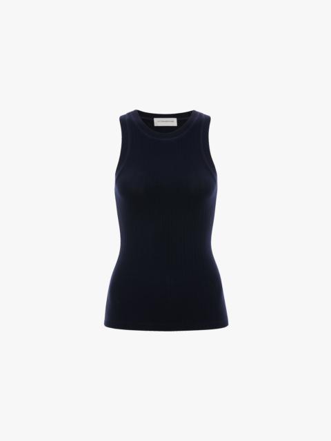 Victoria Beckham Rib Tank In Navy
