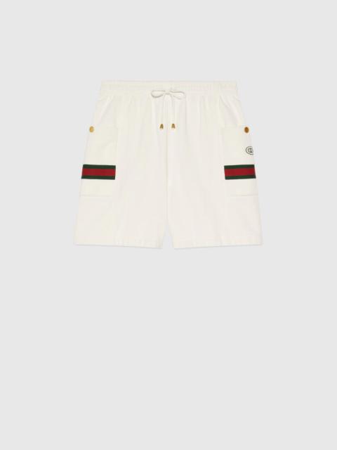 GUCCI Jersey jogging shorts with Web