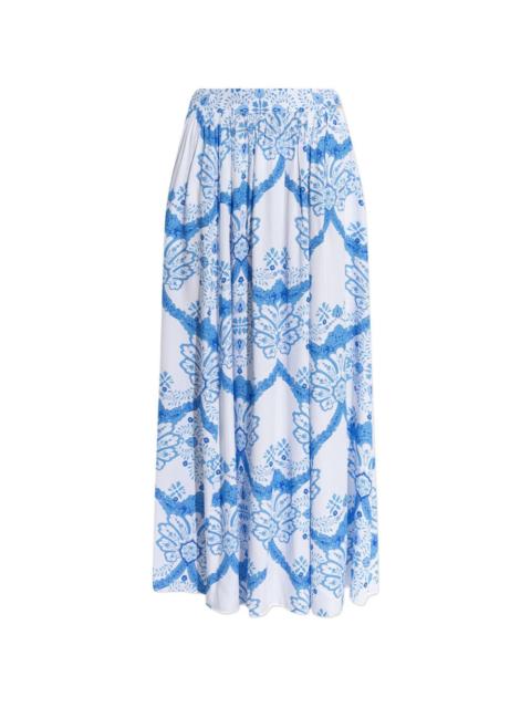 MELISSA ODABASH Shiloh floral-print skirt