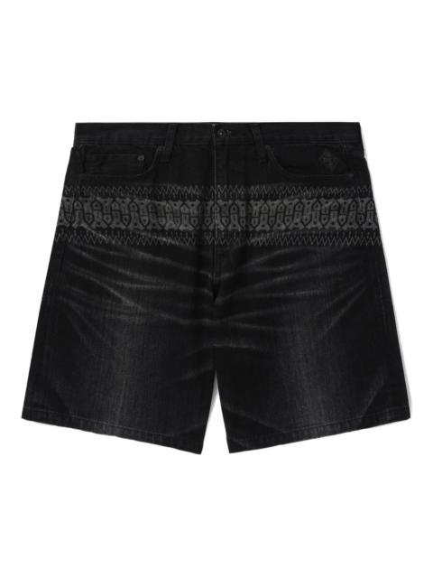 NEIGHBORHOOD patterned denim shorts
