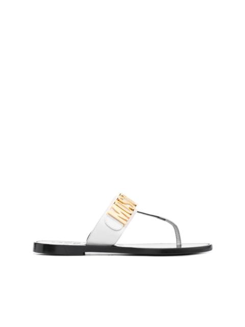 Moschino logo-lettering flip-flops