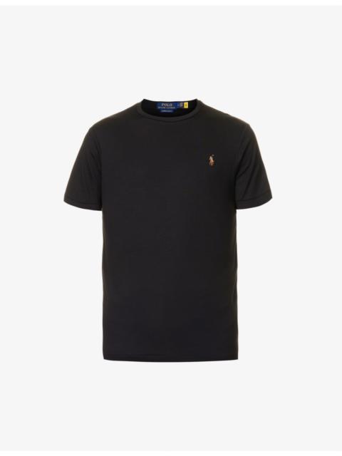Polo Ralph Lauren Short-sleeved logo-embroidered custom slim-fit cotton-jersey T-shirt