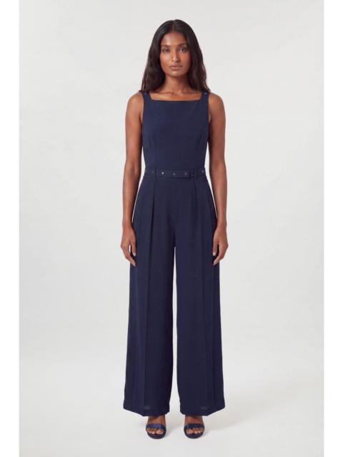 KAREN MILLEN Tailored Crepe Pleated Kilt Jumpsuit