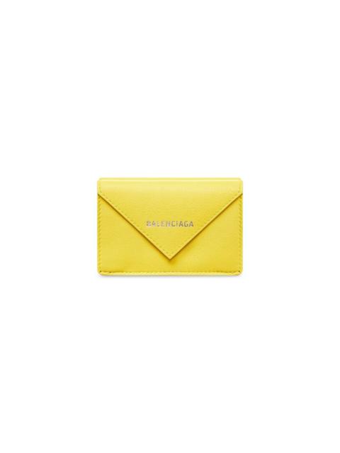 BALENCIAGA Women's Papier Mini Wallet in Yellow