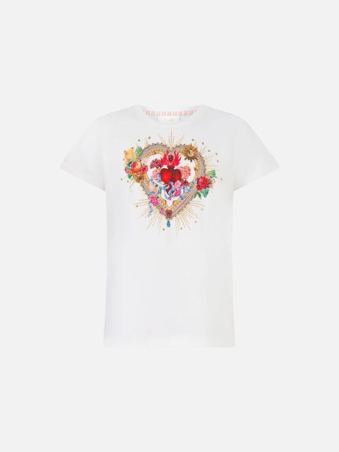 CAMILLA SLIM FIT ROUND NECK T-SHIRT PAINTED PRAYERS