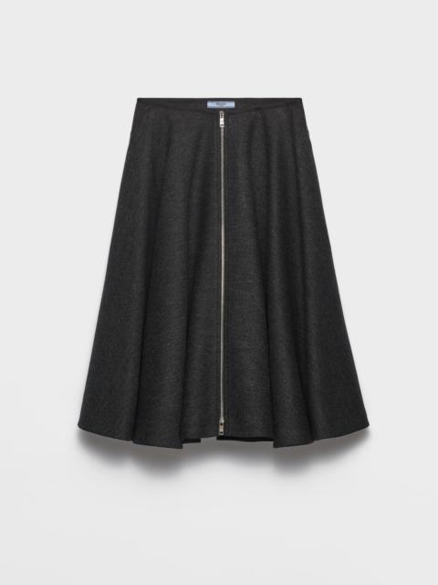 Prada Double wool midi-skirt