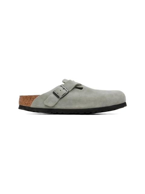 BIRKENSTOCK Blue Narrow Boston Soft Footbed Slip-on Loafers