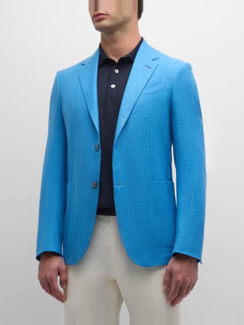 ZEGNA Men's Solid Cashmere-Linen Blazer
