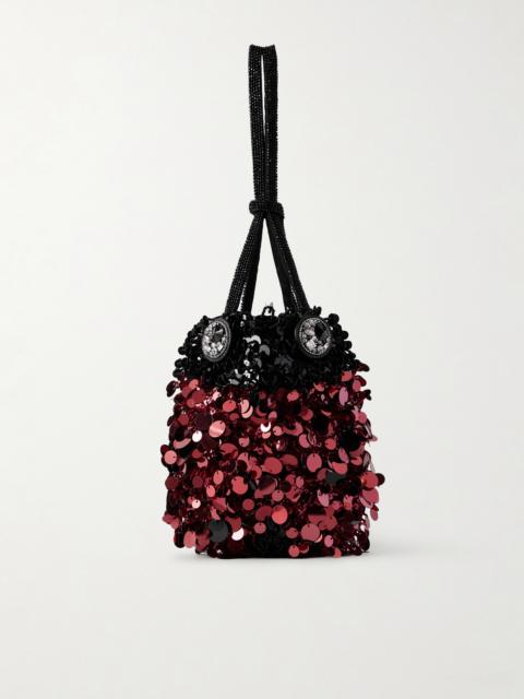 Anya Hindmarch Ladybird Sequined Satin Mini Bag