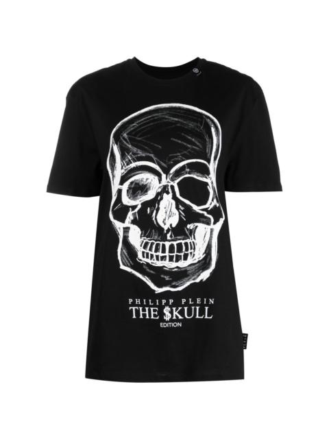 skull-print cotton T-shirt