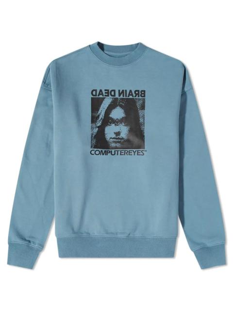 BRAIN DEAD Brain Dead Computer Eyes Cew Sweat