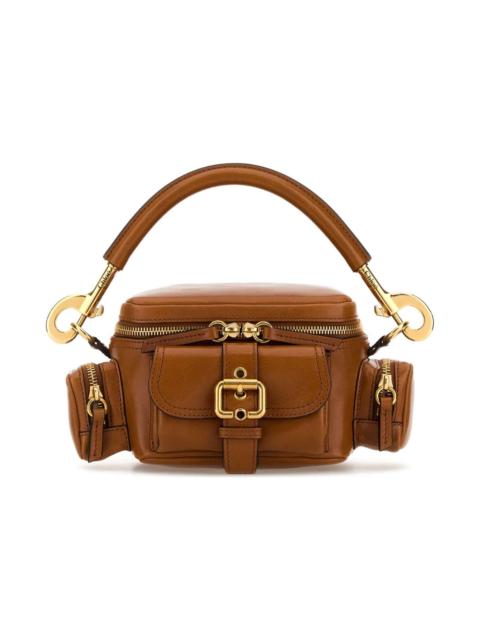 Brown Leather Small Camera Bag Handbag