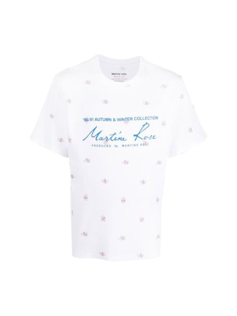 Martine Rose floral logo-print T-shirt