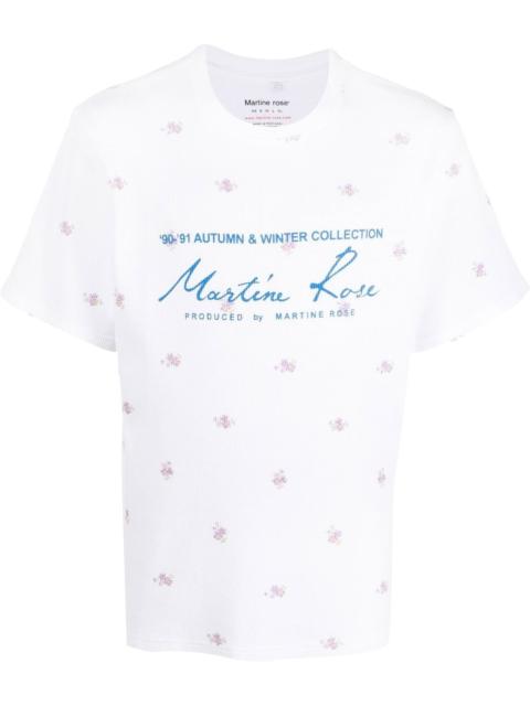 Martine Rose floral logo-print T-shirt