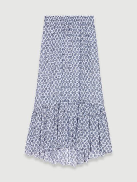maje Long asymmetric skirt
