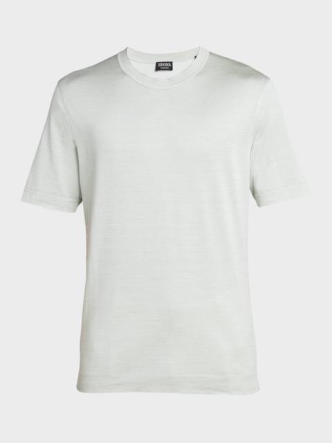 Men's Silk-Cotton Crewneck T-Shirt