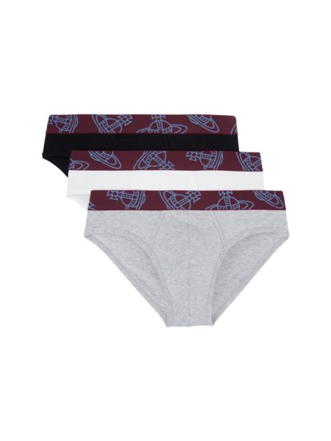 Vivienne Westwood Three-Pack Multicolor Slip Band Briefs