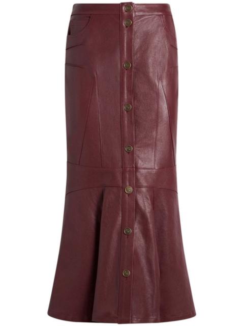 Etro mermaid leather skirt