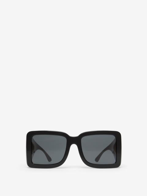 B Motif Square Frame Sunglasses