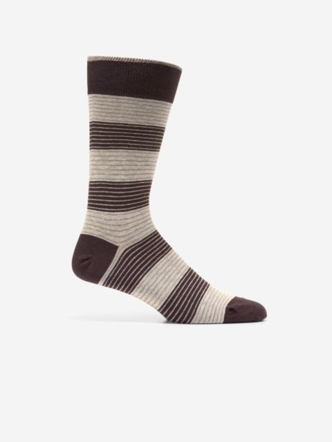 COLE HAAN Men's Multi Stripe Dress Crew Socks