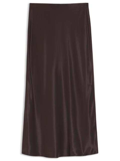 BOSS MIDI-LENGTH A-LINE SKIRT IN LUSTROUS FABRIC