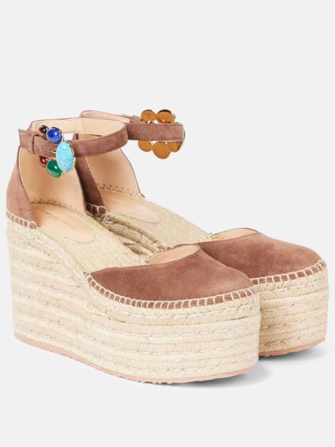 Gianvito Rossi Suede platform espadrille wedges