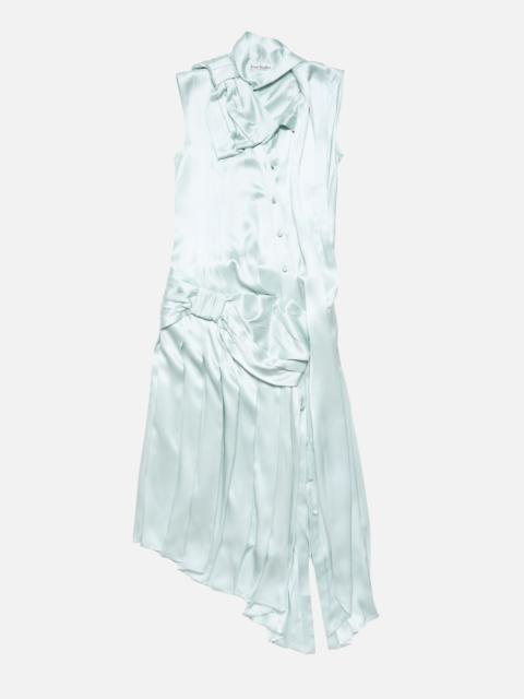 Acne Studios Silk dress with bows - Aqua blue