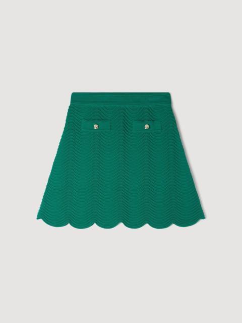 Sandro MINI DECORATIVE KNIT SKIRT