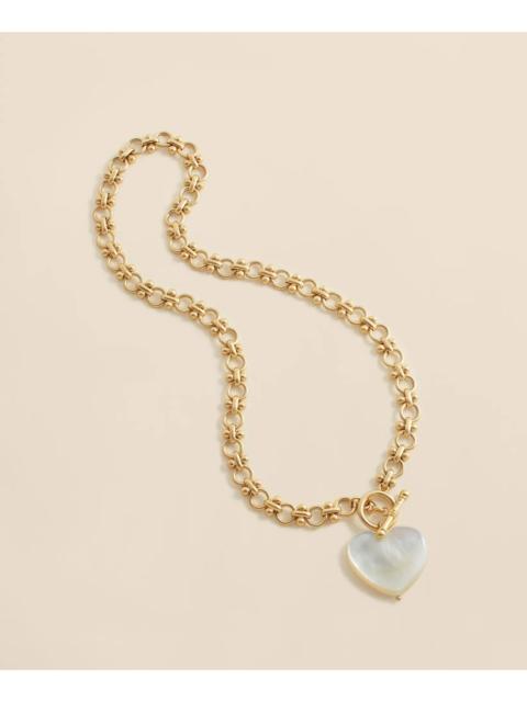 Brooks Brothers Necklace with Mother-Of-Pearl Heart Pendant
