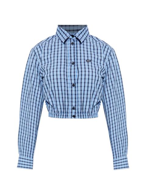 VETEMENTS cropped check shirt