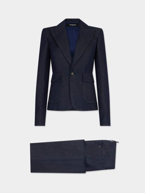 DSQUARED2 INDIGO WASH DENIM SUIT
