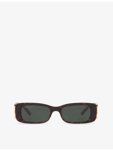 BALENCIAGA BB0096S tortoiseshell square-frame acetate sunglasses
