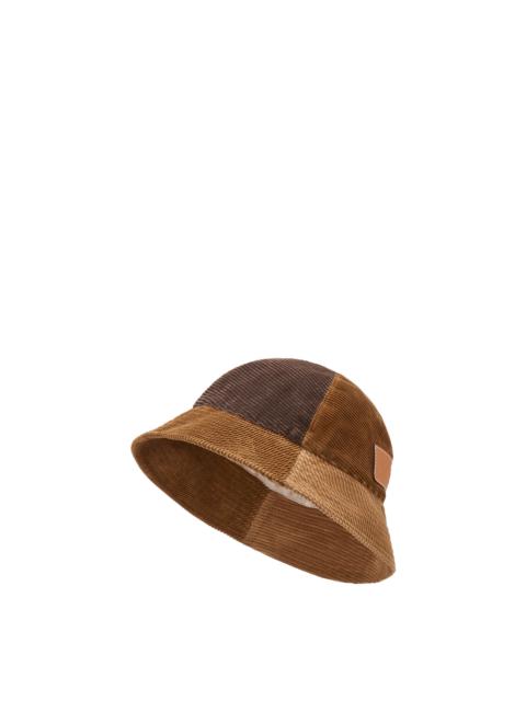 Loewe Bucket hat in upcycled corduroy