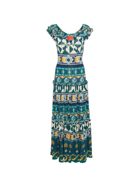 La DoubleJ Pimento graphic-print maxi dress