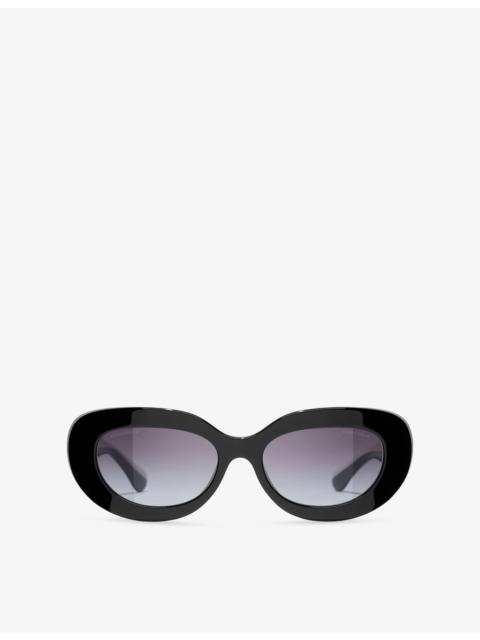 CHANEL CH5562B Oval Acetate Sunglasses