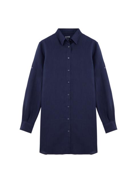 Vilebrequin Women Long Linen Shirt Solid