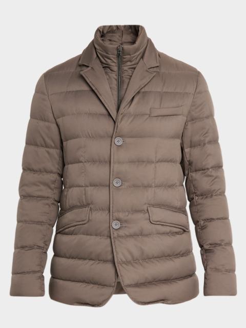 Herno Men's Quilted Blazer w/ Bib