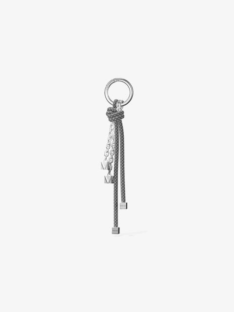 MICHAEL KORS Silver-Tone and Speckled Cord Bag Charm