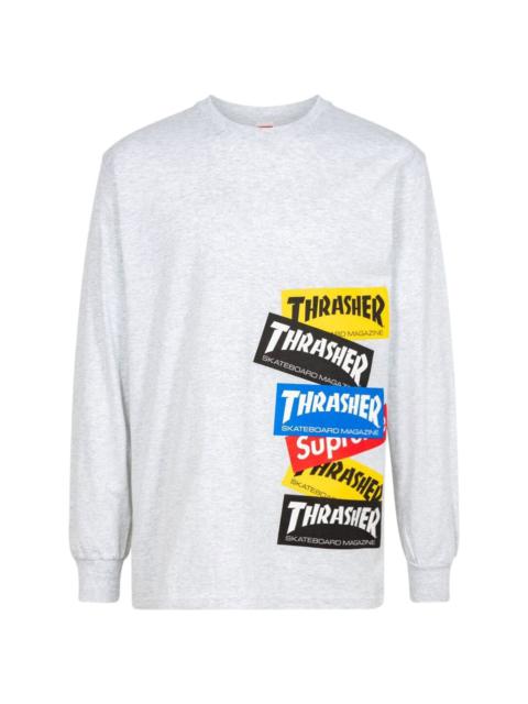 x Thrasher Multi Logo long-sleeve T-shirt