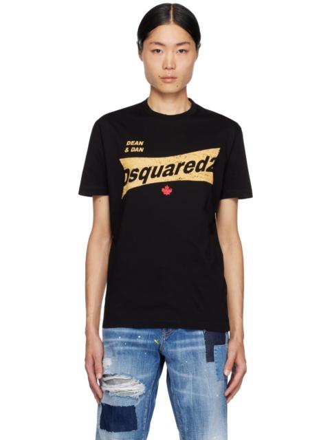 DSQUARED2 Black Printed T-Shirt