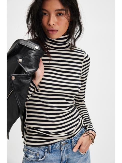 FREE PEOPLE We The Free Good Good Stripe Turtleneck