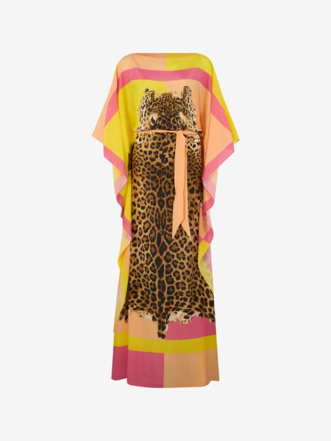 Silk Kaftan with Cavalli Pop Print