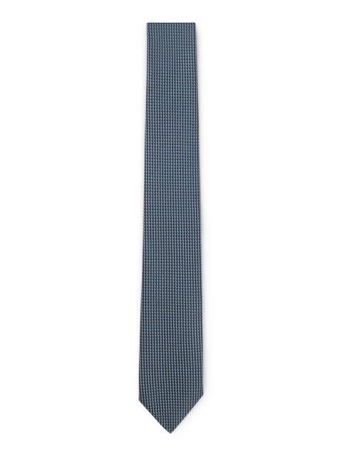BOSS SILK TIE WITH MICRO PATTERN