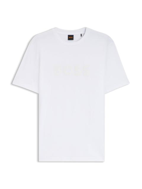 BOSS REGULAR-FIT COTTON T-SHIRT WITH MODERN LOGO