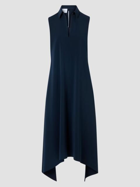 AKRIS Women's Signature Lasercut Crêpe Midi Dress - Navy