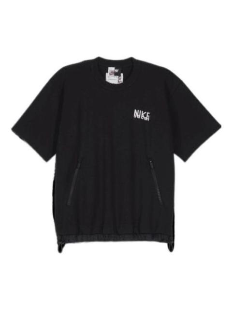 Nike Nike x sacai Logo T-Shirt 'Black White' DQ9055-010