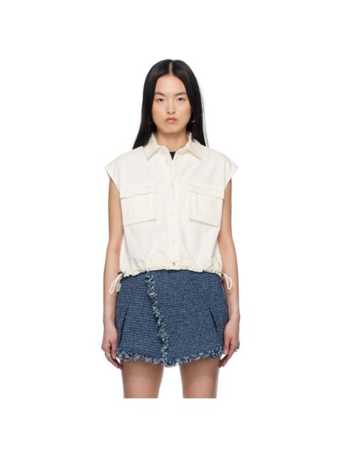 sacai Off-White Mix Denim Shirt